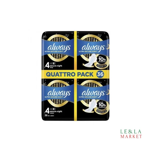 Serviettes hygiéniques Always night ultra secure x36
