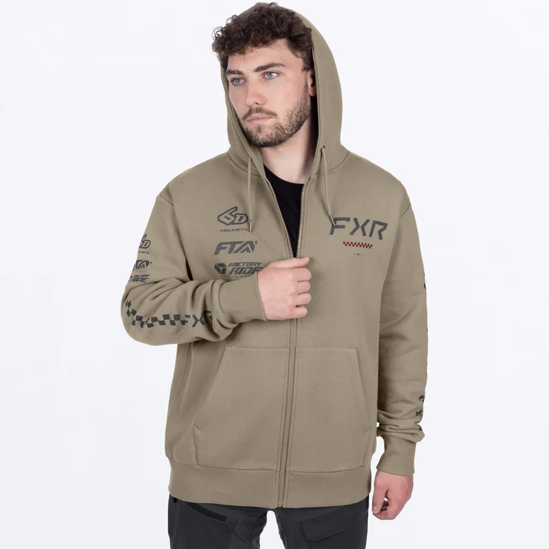 Men's Stack Cotton Zip Up Hoodie