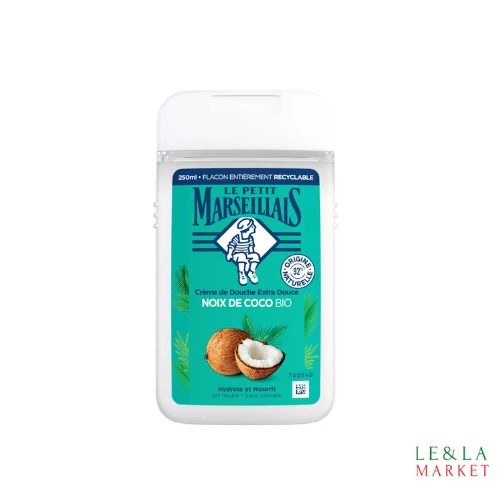 Crème de douche extra douce noix de coco bio Le Petit Marseillais 250ml