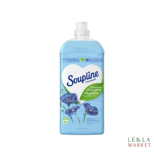 Adoucissant Concentré d'Origine Végétale aux Notes de Fleurs de Lin Soupline 48 Lavages