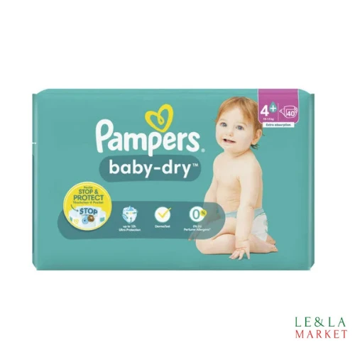 Couches Pampers baby-dry T4+(10-15kg) x40