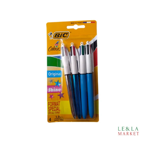 Stylo 4 colours Bic Original x4
