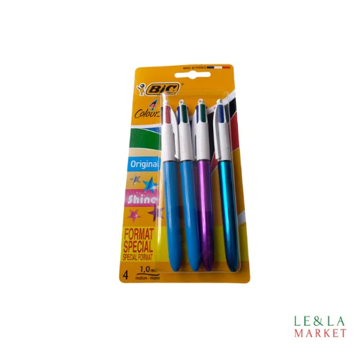Stylo 4 colours Bic Original x4