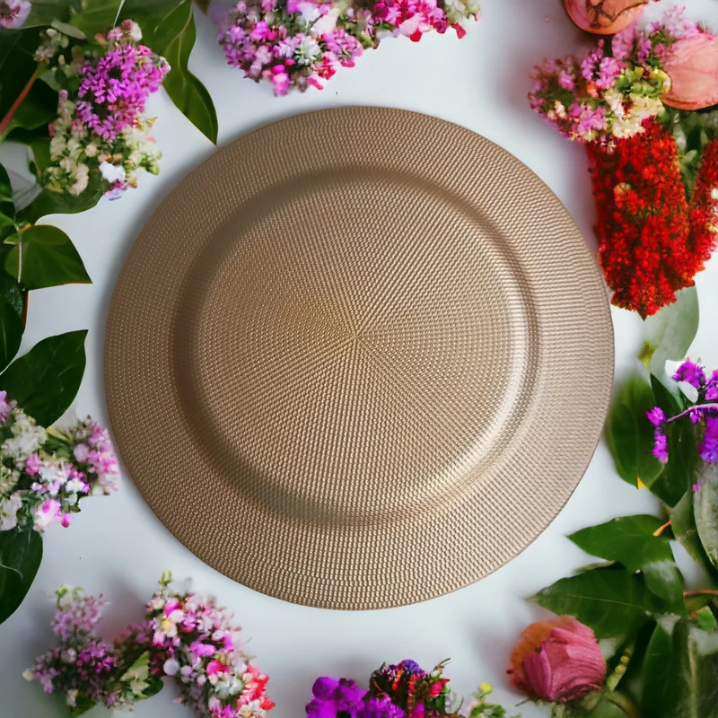 Assiette plate doré 31cm