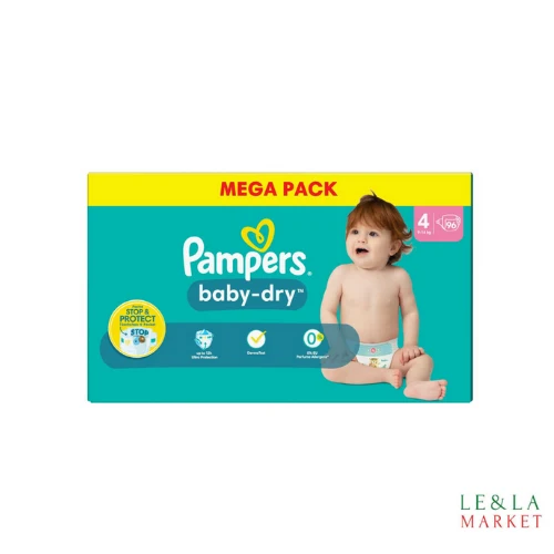 Couche Pampers baby-dry T4 (9-14kg)96 couches