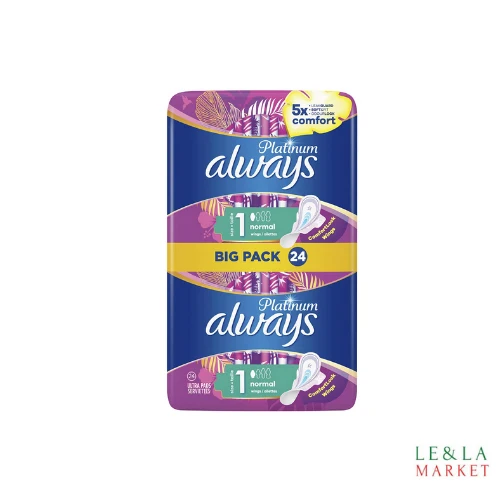 Serviettes hygiéniques Always Platinium T1 x24