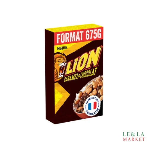Céréales LION chocolat caramel 675g