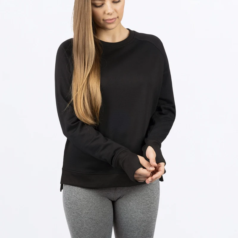Women's Side Star Crewneck Pullover Sweater