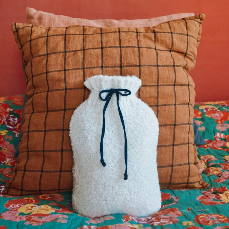 LILOU Hot Water Bottle Cover in Curly Alpaca - Light Beige
