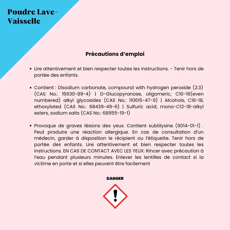 Recharges Poudre Lave-Vaisselle (x4)