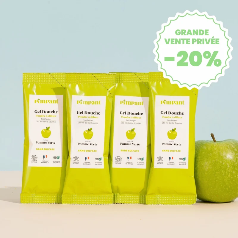 Recharges Gel Douche Pomme Verte (x4)
