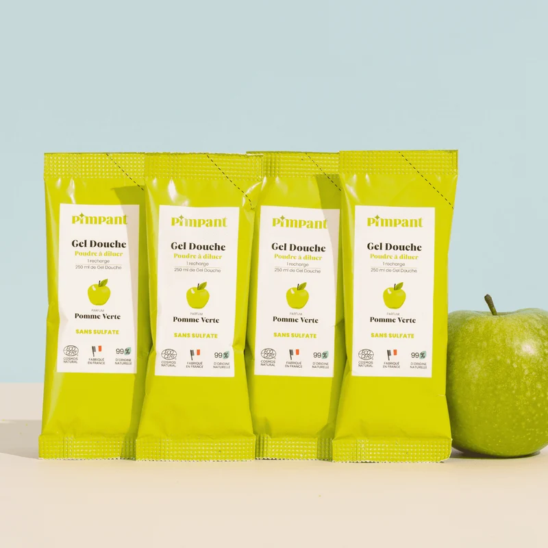 Recharges Gel Douche Pomme Verte (x4)