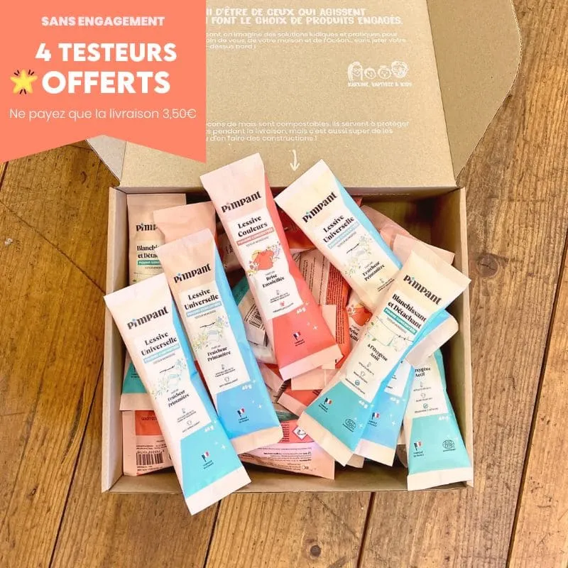4 Testeurs Offerts de Lessive (8 doses) - Abonnement sans engagement