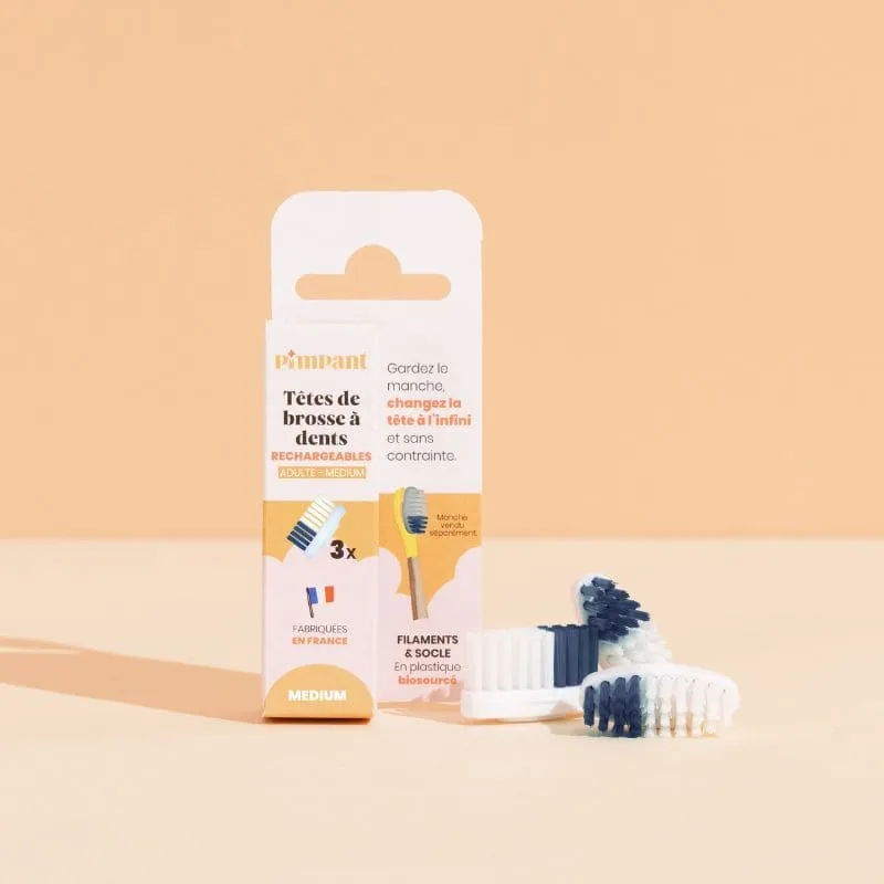 Têtes de Brosse à Dents (x3) (poils medium)
