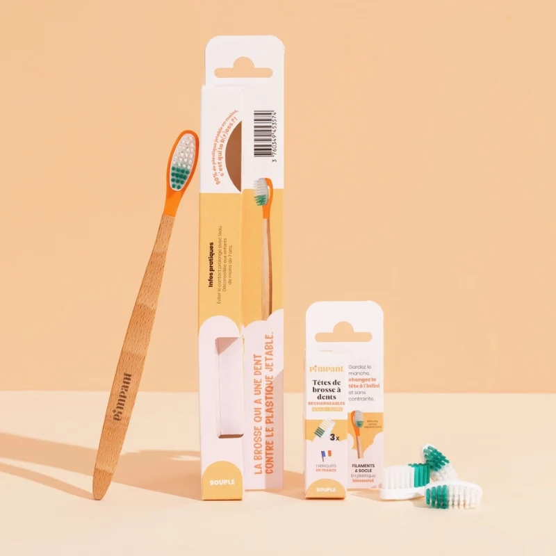Pack 1 an Brosse à Dents à Tête Rechargeable (poils souples)