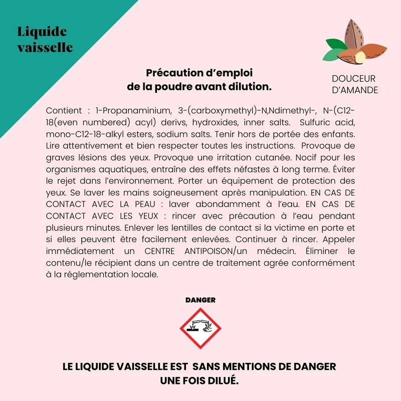 Recharge Liquide Vaisselle Amande Douce (x1)
